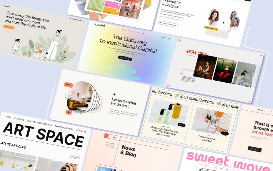 Modern website design trends for 2025